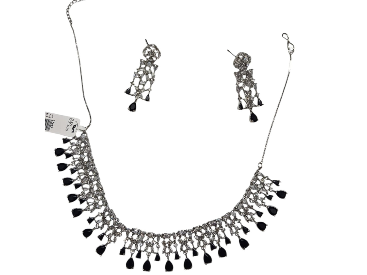 Silver Grey Neck Piece close-up design