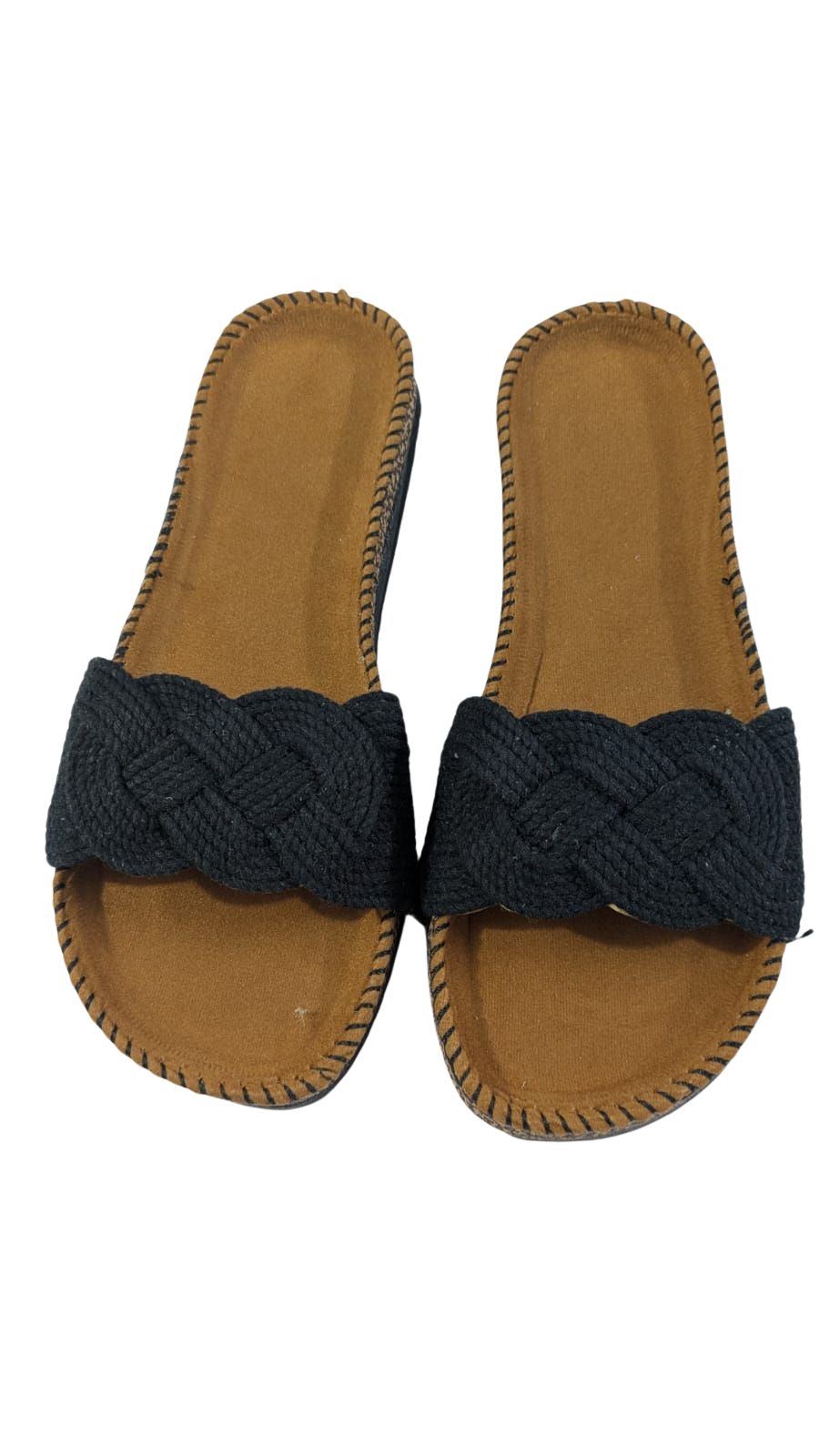 ZS Fashion Women’s Handmade Slip-On Flats | Comfortable Casual Sandals with Braided Strap | Everyday Indoor & Outdoor Footwear