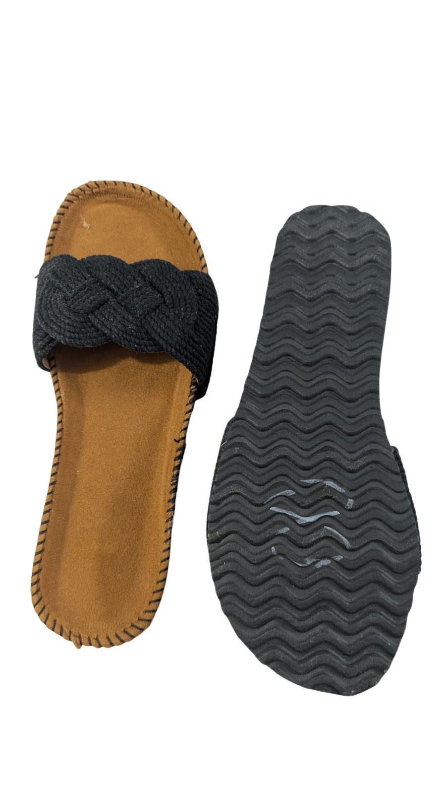 ZS Fashion Women’s Handmade Slip-On Flats | Comfortable Casual Sandals with Braided Strap | Everyday Indoor & Outdoor Footwear