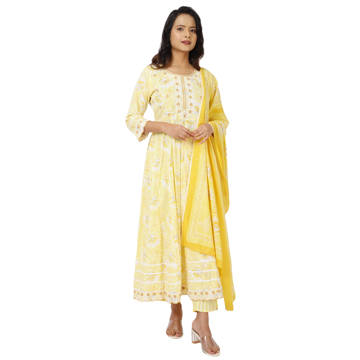 Premium cotton kurta fabric close-up