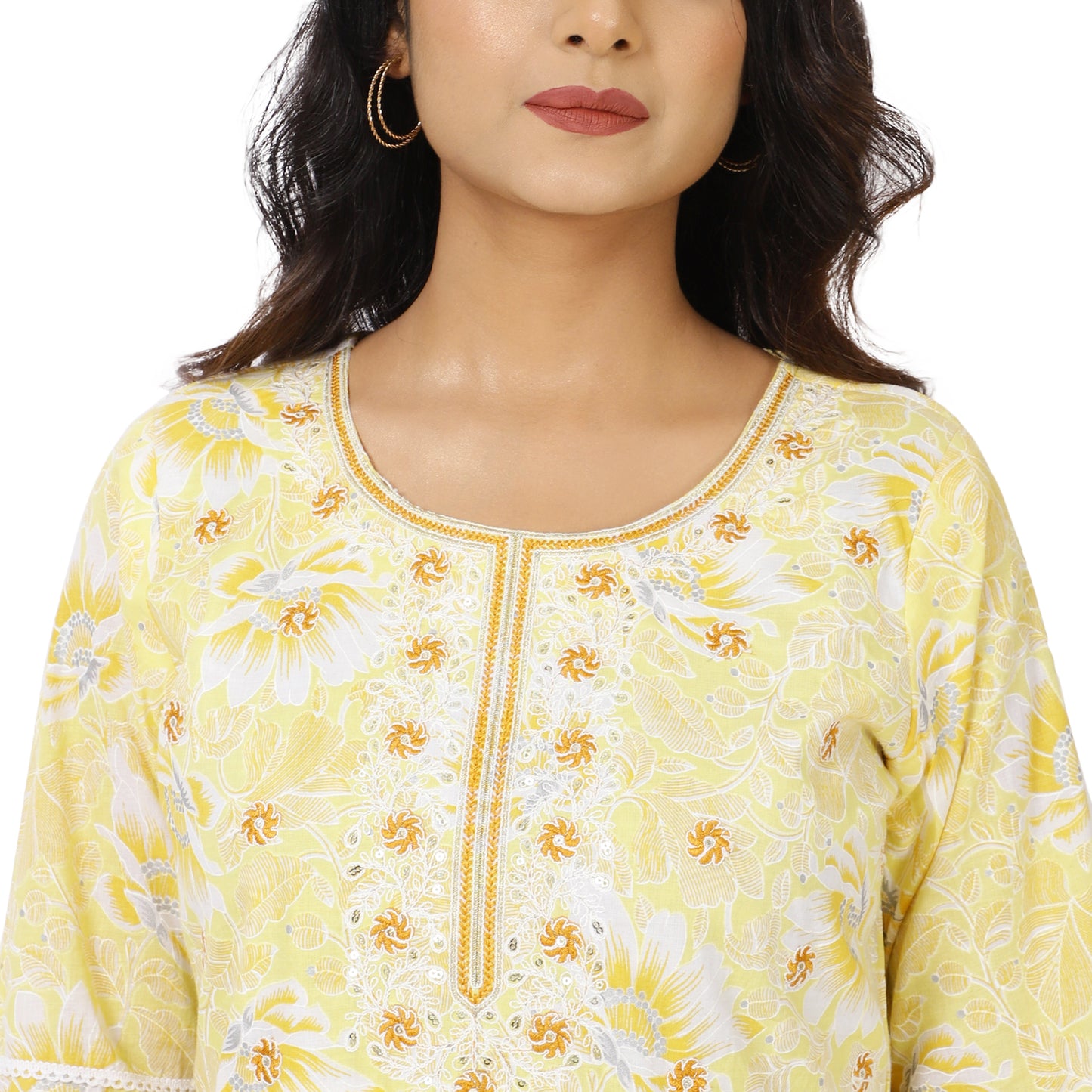 3-piece women's ethnic wear set with palazzo pants and dupatta