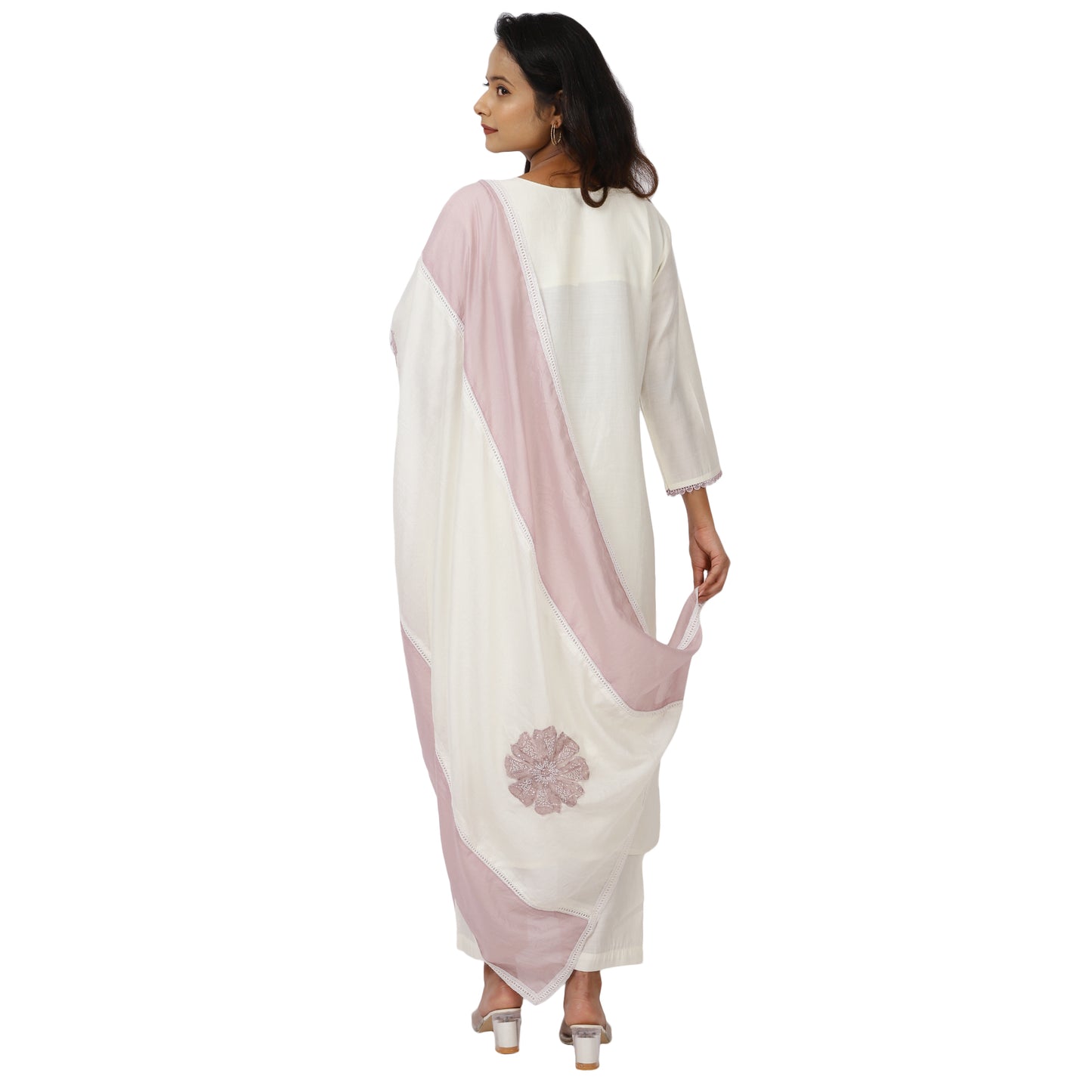 Floral Embroidered Cotton Kurta and Pants