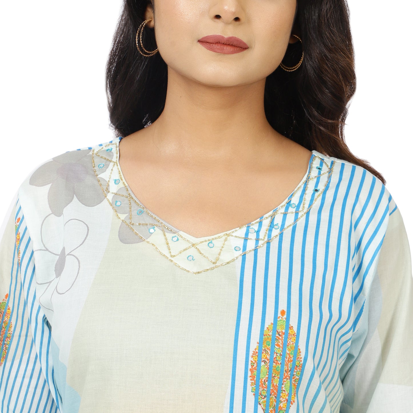 Festive and daily wear women’s cotton kurta set
