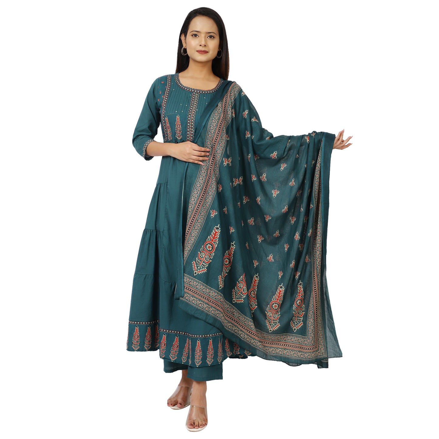 ZS Fashion traditional Anarkali suit front view