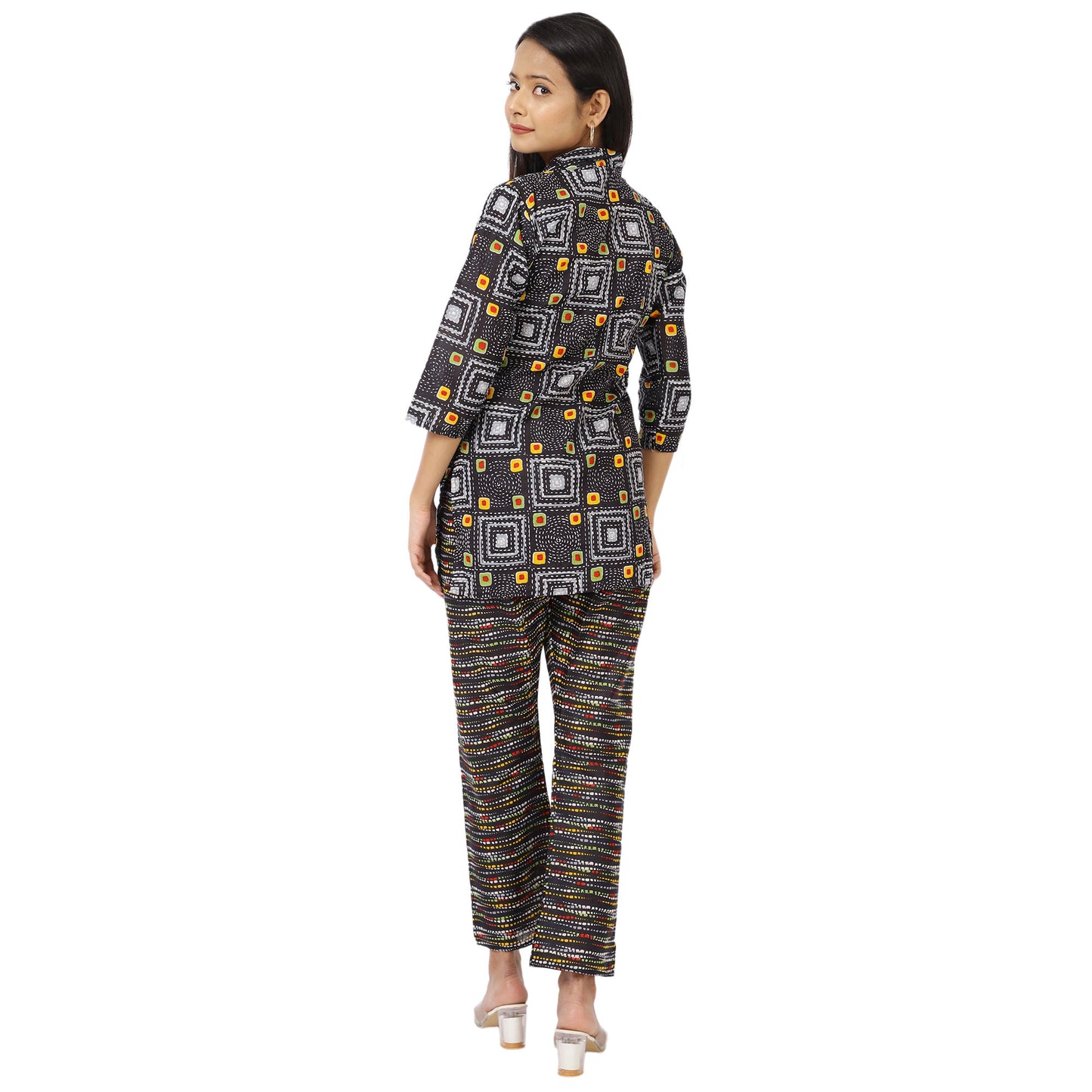 ZS Fashion Women's Black Cotton Co-Ord Set
