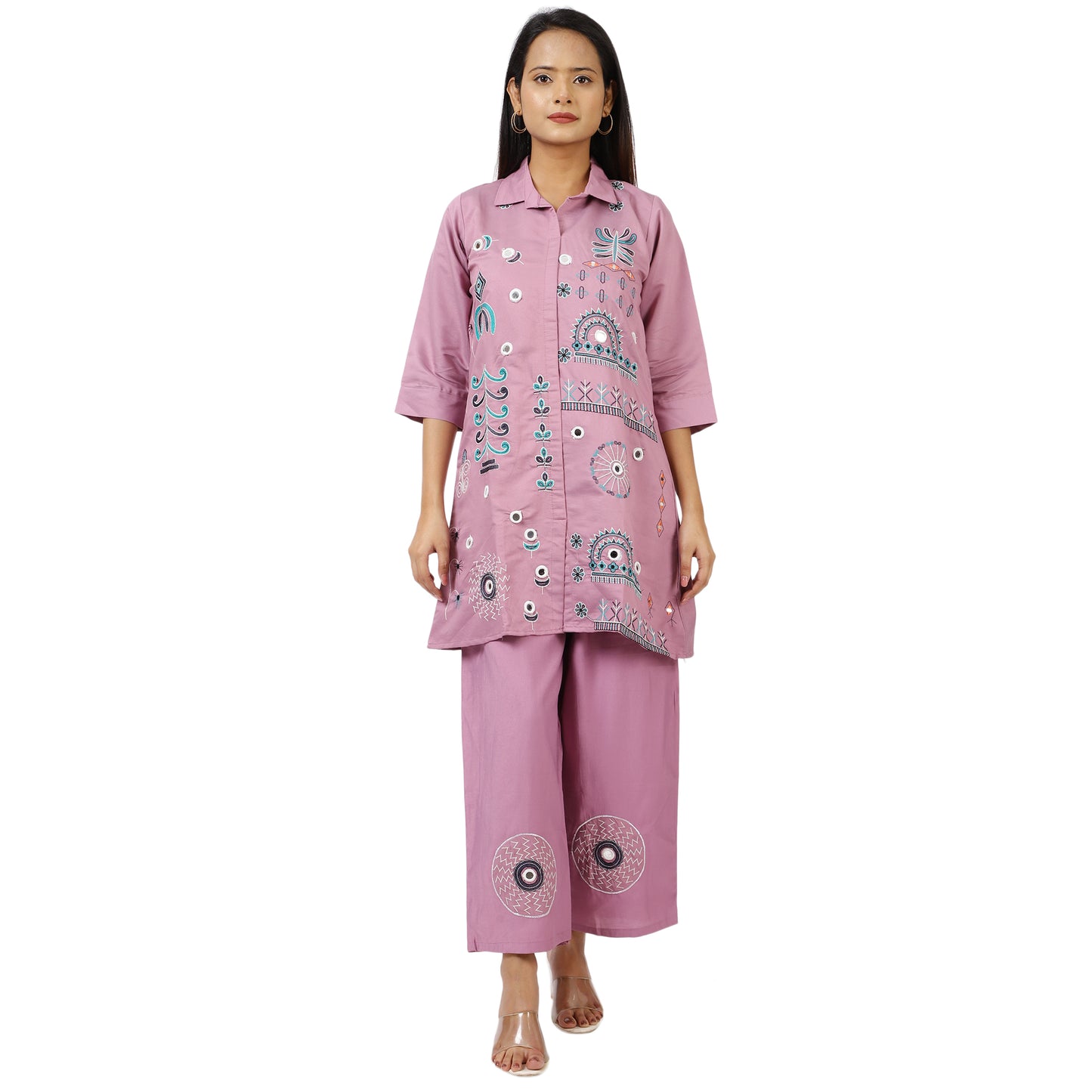 Women’s Traditional & Ceremonial Clothing – Pink Embroidered Kurta Set