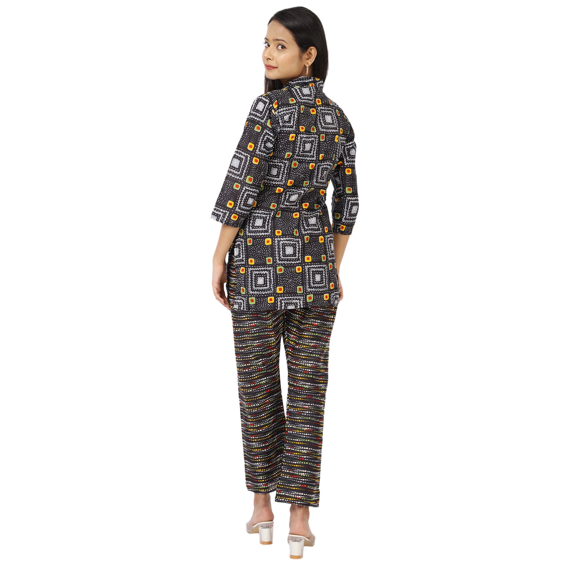 ZS Fashion Women's Black Cotton Co-Ord Set